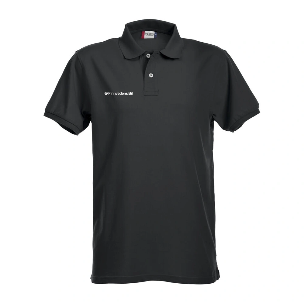 Stretch Premium Polo Herr Svart